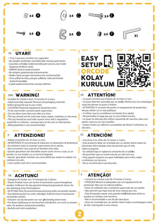 MamaToyz Holz Rutschauto & Lauflernwagen Polizei | Natur | 47x25x34 cm 