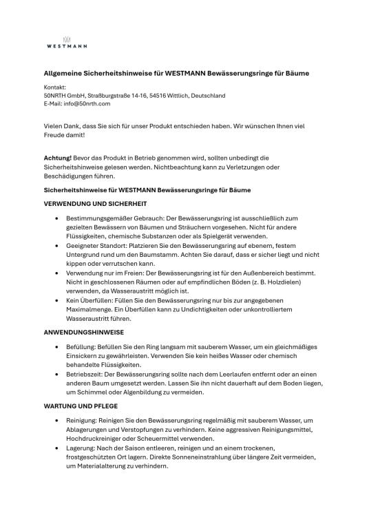 Westmann Humida S | Bewässerungsring Baum | Tröpfchenbewässerung | 3er Set