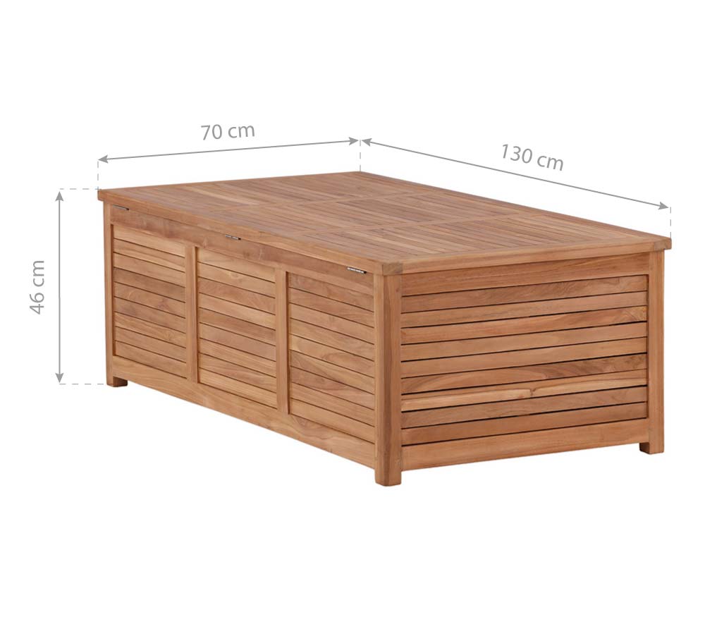 VENTURE HOME Teakholz Gartenbox Trento L | Natur