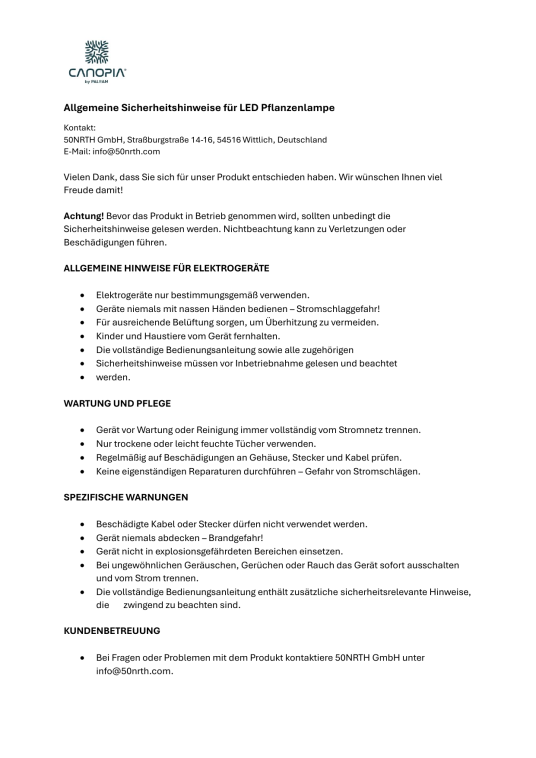 Palram - Canopia LED Pflanzenlampe Brighton | 201 cm 