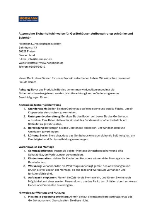 Hörmann Metall Gerätehaus Berry Modern Pultdach | Silber | 245x309x233 cm 