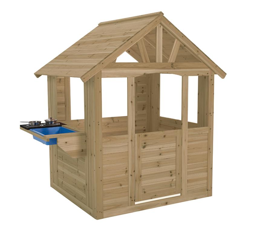 B-WARE Zwerkules Cubby | Kinder Spielhaus für den Garten | inkl. Spielküche | Holz 