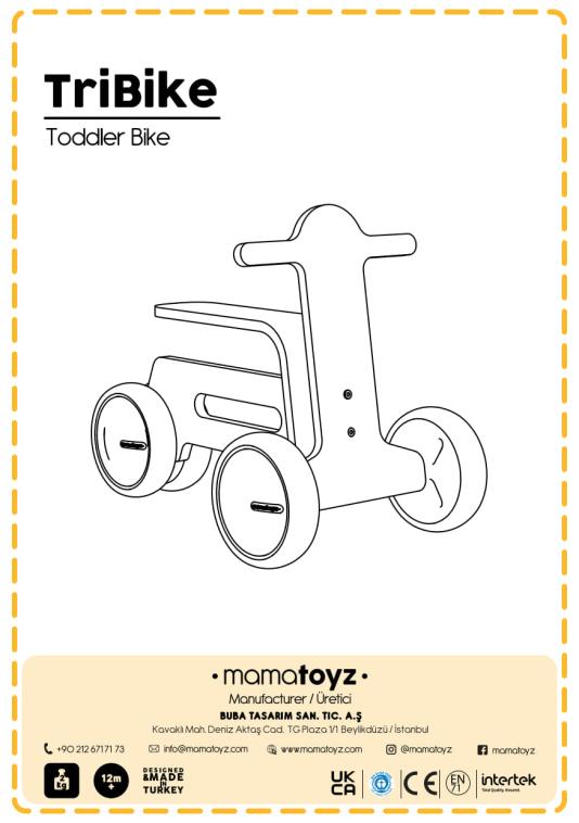 MamaToyz Holz Rutschauto & Lauflernwagen Ambulanz | Natur | 47x25x34 cm 