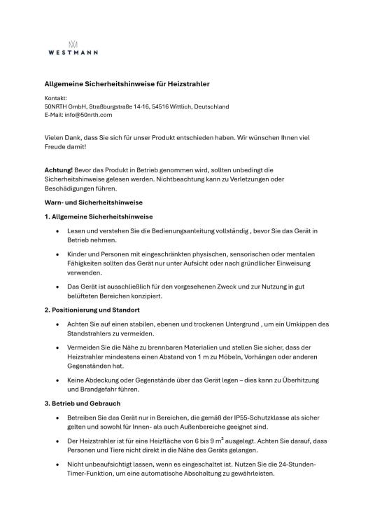 Westmann Infrarot Heizstrahler Volcano | Schwarz | 20x20x80 cm 