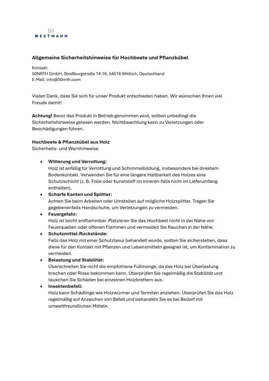 Westmann Genus 100 | Frühbeetaufsatz | Abdeckung für Hochbeet 