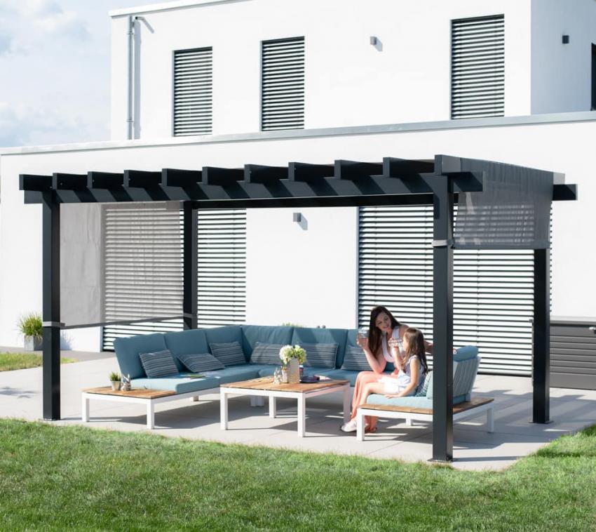Sojag Aluminium Pavillon Gazebo Yamba Pergola 10x16 anthrazit 295x495