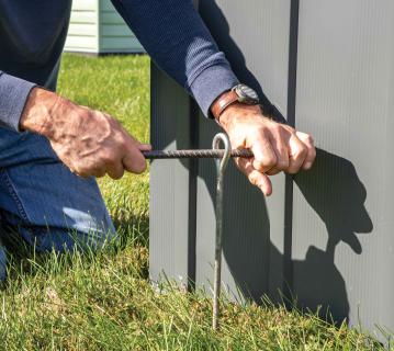 Shelter Logic Aluminium Sturmanker 38 cm | Silber | 4 Stück 