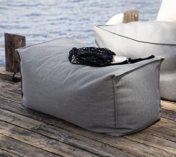 VENTURE HOME Redang | Loungehocker | Garten Sitzpouf | Dunkelgrau 