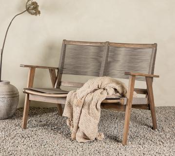 VENTURE HOME Little John | Holz Gartensofa für 2 Personen   