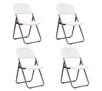 Lifetime Klappstuhl Set | 4er-Set | Weiß | 56x50x86 cm 