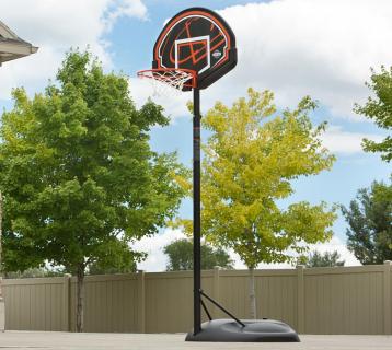 Lifetime Stahl Basketballkorb Chicago | Schwarz/Rot | 80x229 cm 