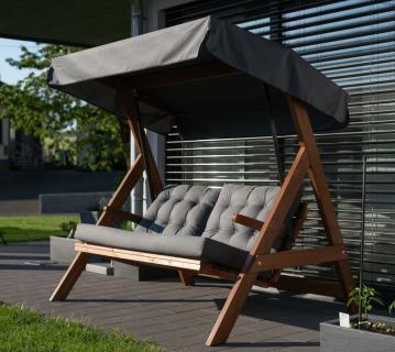 Westmann Holz Hollywoodschaukel Paris 2000 | Anthrazit | 123x190x180 cm 