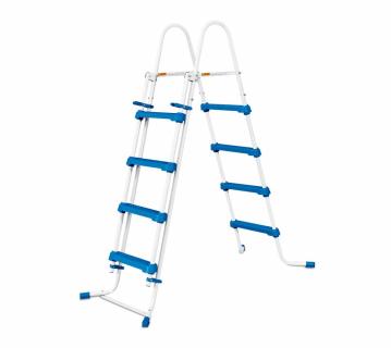 B-WARE Summer Waves Stahl Poolleiter | Pool Zubehör | Weiß/Blau | 65x174 cm 