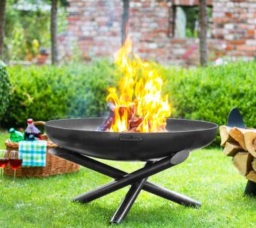 CookKing Indiana | Garten Feuerschale 80 cm | Stahl Grill 