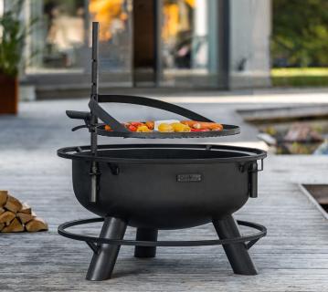 CookKing Stahl Feuerschale Bandito 80 | Inkl. Zubehör | 80x53 cm 