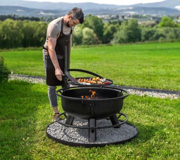 B-WARE CookKing Stahl Feuerschale Bandito 80 | Inkl. Zubehör | 80x53 cm 