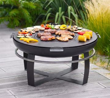 CookKing Viking Grillset | Feuerschalen Set 80 cm | inkl. Grillplatte 