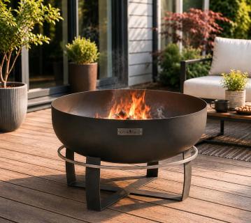 CookKing Viking XXL | Feuerschalen Set 80 cm | inkl. Deckel & Grillplatte 