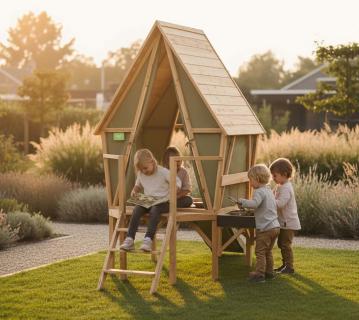 EXIT Yuki 350 | Stelzenhaus für Kinder | mit Rutsche und Matschküche  