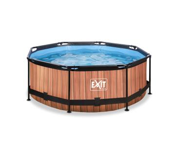 Exit Stahlrahmen Aufstellpool | Braun | 244x76cm 