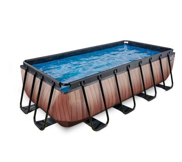 Exit Stahlrahmen Aufstellpool | Braun | 400x200x100cm 