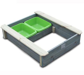 Exit Holz Sandkasten Aksent | Grau | 77x94x20 cm 