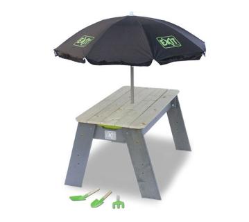 Exit Holz Matschtisch Aksent Deluxe L | Grau/Grün | 69x94x50 cm 