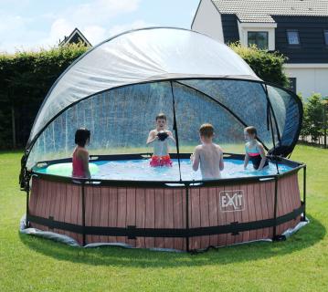 Exit Aufstellpool Framepool | Braun | 360x76 cm 