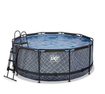 Exit Stahlrahmen Aufstellpool | Grau | 360x122 cm 