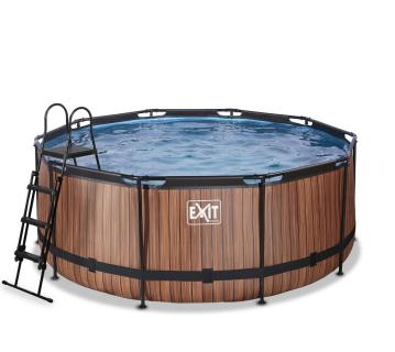 Exit Stahlrahmen Aufstellpool | Braun | 360x122cm 