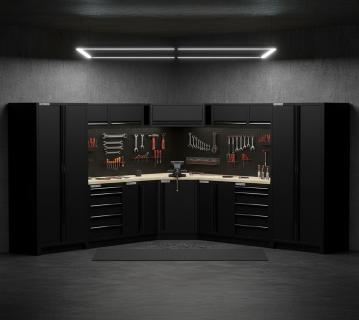FEISTOS Werkstatteinrichtung EOS Blackline 30 | Werkstattschrank L-Form 