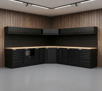 FEISTOS Werkstatteinrichtung EOS Blackline 31 | Werkstattschrank L-Form 