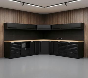 FEISTOS Werkstatteinrichtung EOS Blackline 31 | Werkstattschrank L-Form 