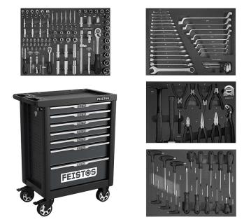 FEISTOS Mento 1 | mobiler Werkstattwagen | bestückt mit 158 Werkzeugen 
