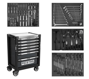 FEISTOS Mento 3 | mobiler Werkstattwagen | bestückt mit 158 Werkzeugen 