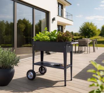 Herstera Garden Metall Hochbeet Barcelona | Anthrazit | 85x50x80 cm 