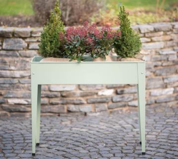 B-WARE Herstera Garden Stahl Hochbeet | Kaktusgrün | 100x40x84 cm 