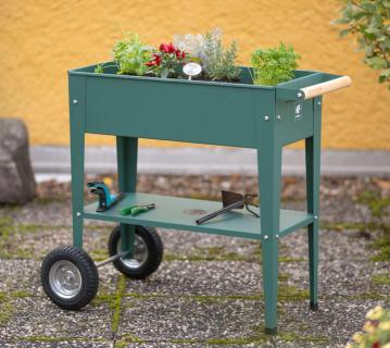 Herstera Garden Metall Hochbeet Barcelona | Olivgrün | 85x50x80 cm 