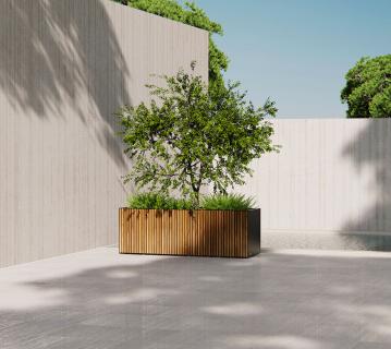 B-WARE Herstera Garden Deco Planter 50 XL | rechteckiger Pflanzkübel Outdoor | 375 L  