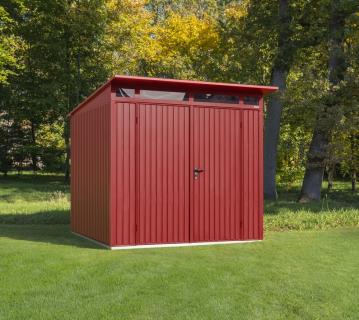 Hörmann Metall Gerätehaus Berry Classic Pultdach | Silber | 114x245x229 cm 