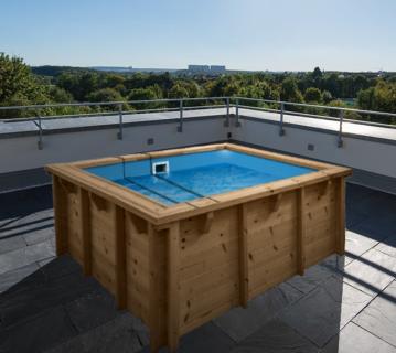 Interline Summer Holz Schwimmbad Bali Set 1 natur 210x210x78 cm 