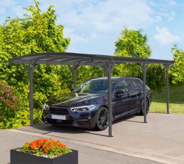 Westmann Aluminium Runddach Carport Bergen | Anthrazit | 505x300x220 cm 