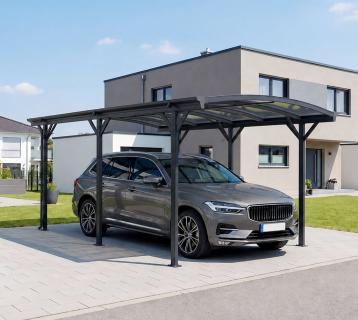 Westmann Aluminium Runddach Carport Bergen | Anthrazit | 505x300x220 cm 