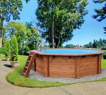 Interline Summer Holz Schwimmbad Bali Set 1 | Blau | 550x550x136 cm 