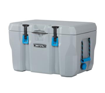 B-WARE Lifetime Kunststoff Kühlbox Premium 52 L | passive Kühlbox | Grau | 44x69x44 cm 