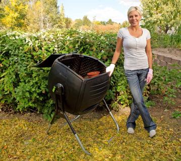 Lifetime Kunststoff Trommelkomposter Premium | Komposter | 189 L | 75x77x112 cm 