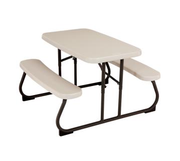 B-WARE Lifetime Kunststoff Tisch für Kinder | Lichtgrau | 83x90x54 cm 