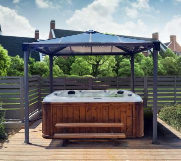 Palram - Canopia Aluminium Pavillon Palermo 3000 | Anthrazit | 295x295x276 cm 