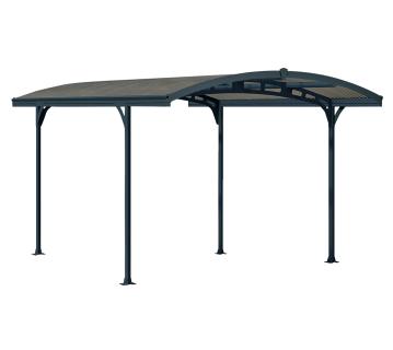Palram - Canopia Aluminium Carport Atlas 5000 | Anthrazit | 495x288x239 cm 
