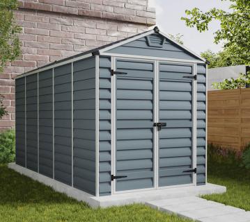 Palram - Canopia Kunststoff Gerätehaus Skylight 612 | Grau | 379x185x217 cm 